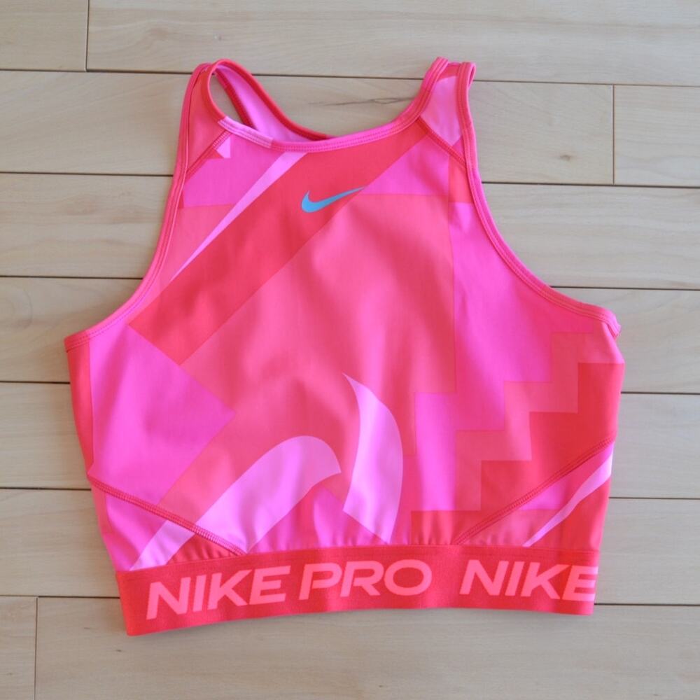 Nike Pro Dri Fit Sports Bra Pink Size Large